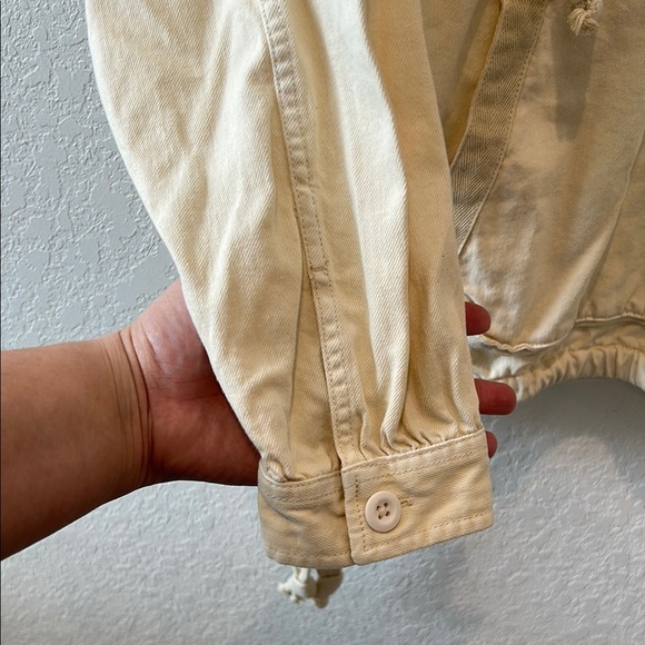 American Eagle Outfitters Cream Hooded Jacket - Picture 4 of 8